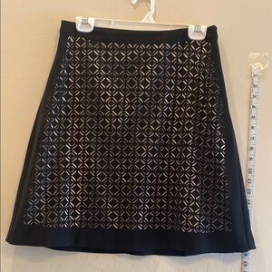 White House Black Market Black Embellished Skirt